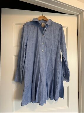 Tuckernuck Chambray Blue Midi Shirt Dress
